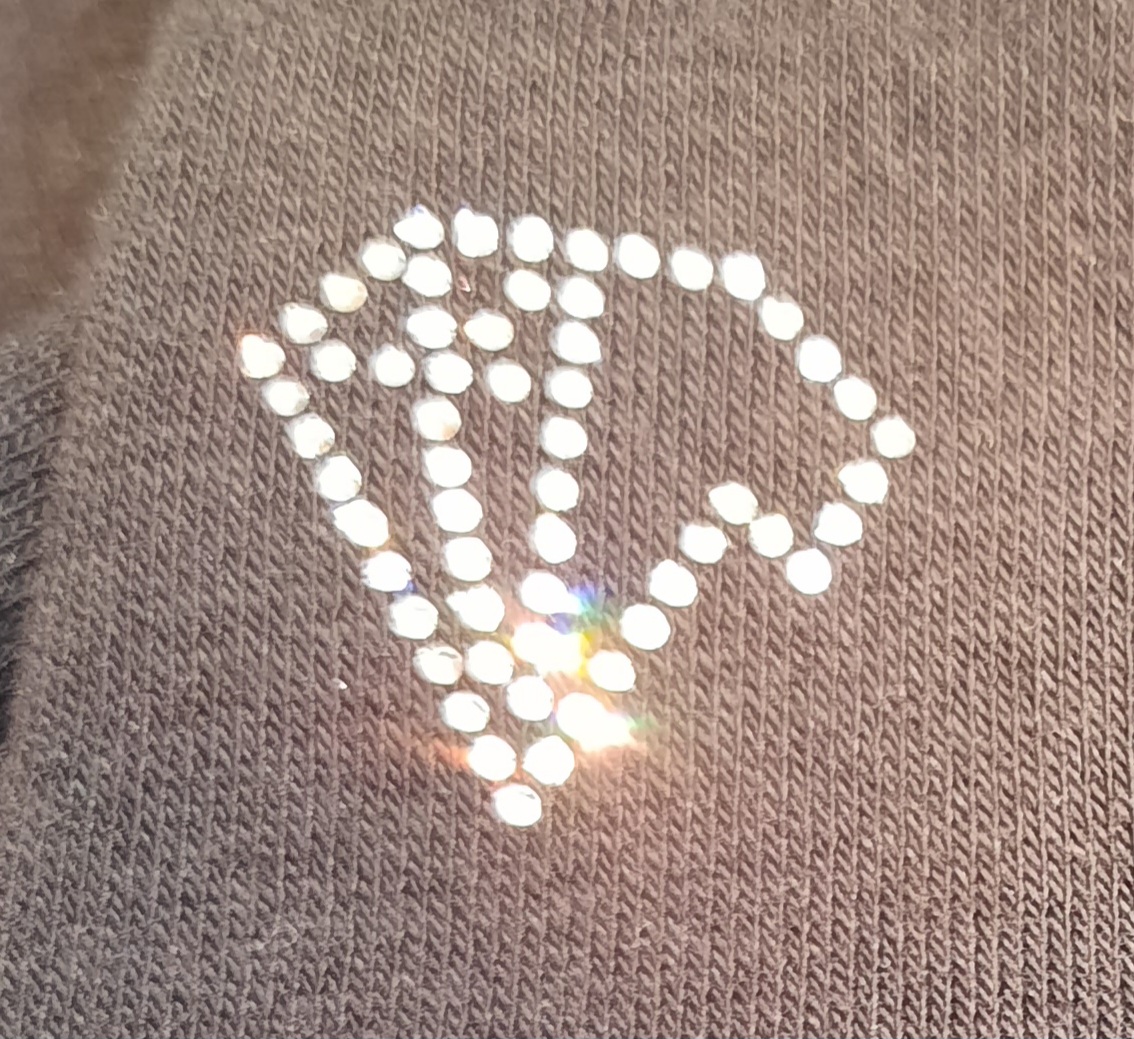 Shirt mit Glitzer-Logo-Print #01