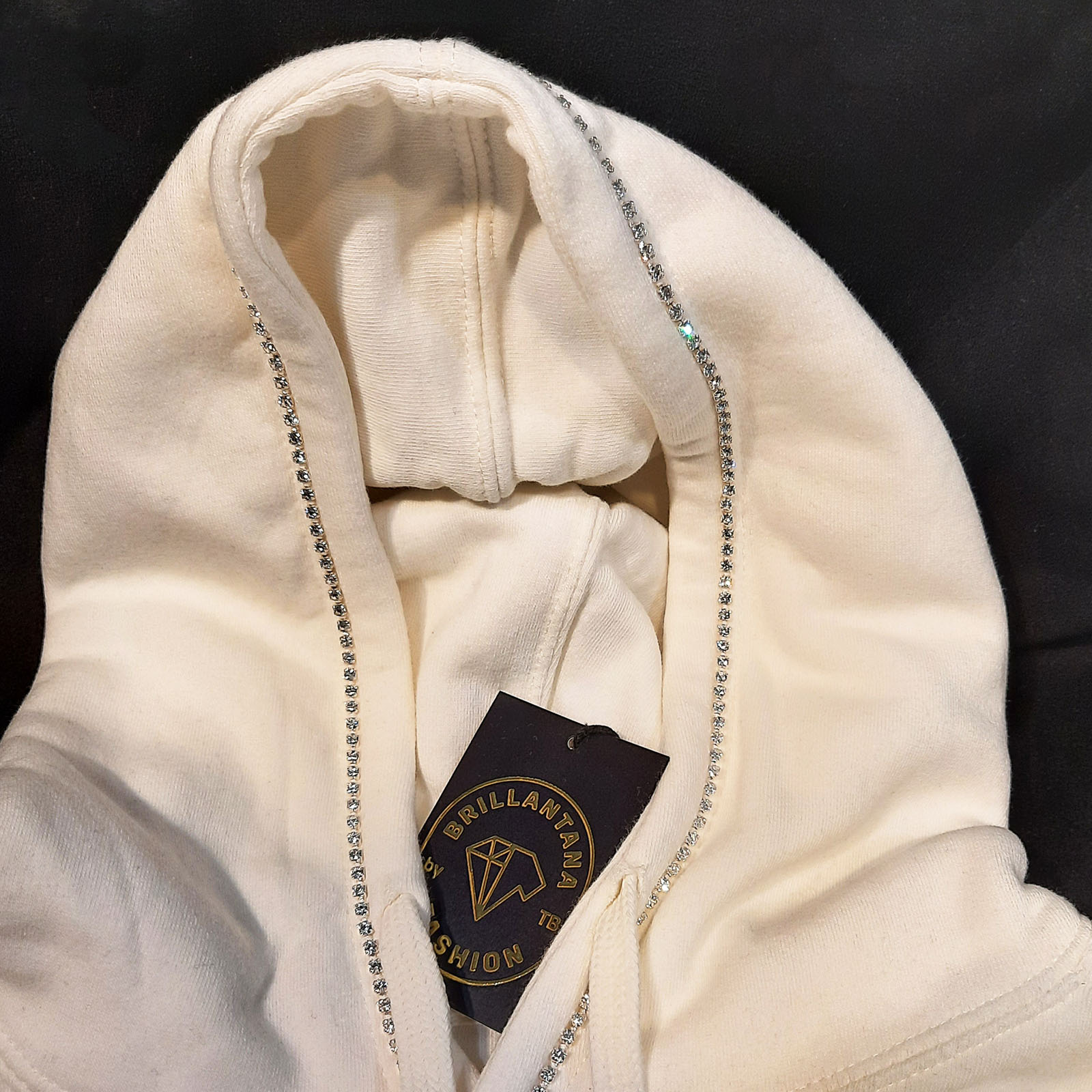Hoodie mit Glitzer-Stein-Druck #02 – Ansicht 3